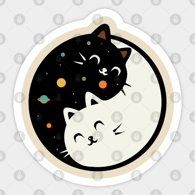 Space Kittens - Cute cats in space Sticker by eriondesigns